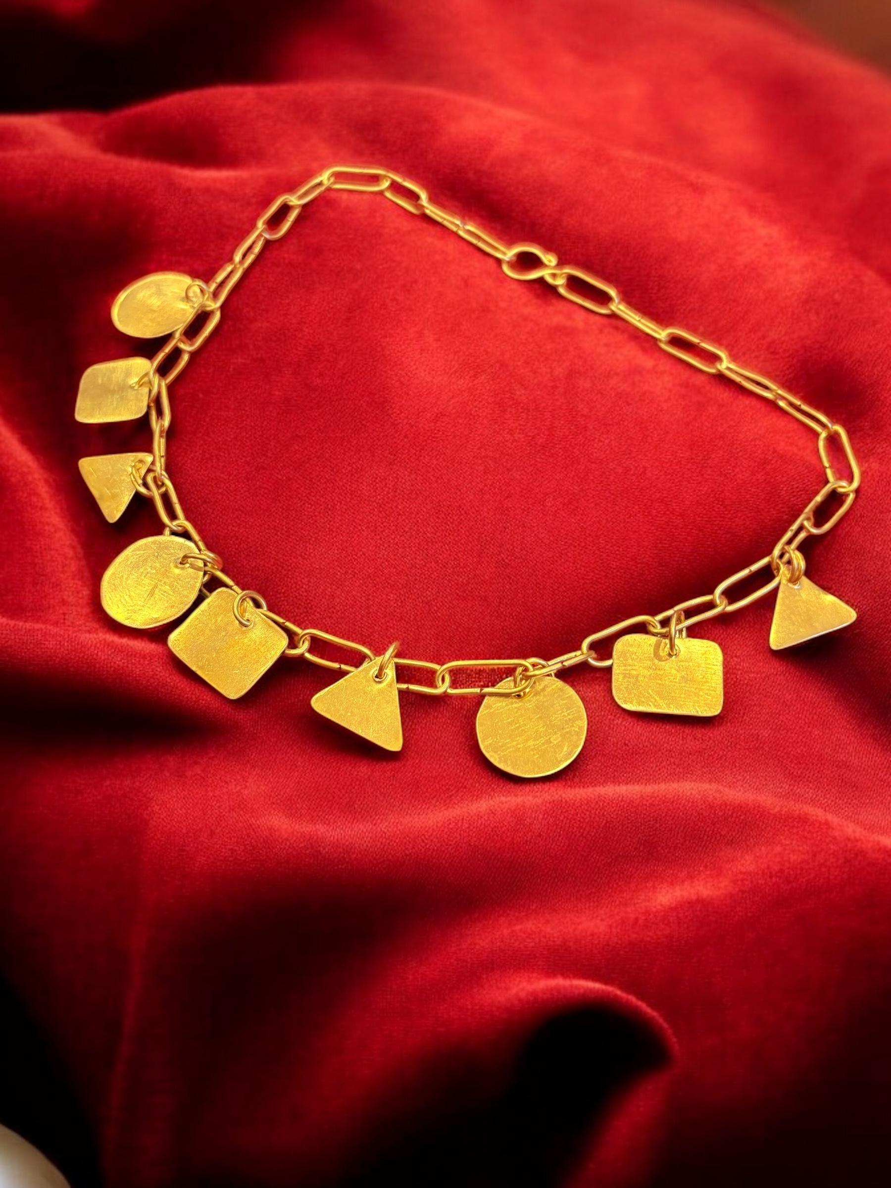 geometry-short-chain-brass-necklace