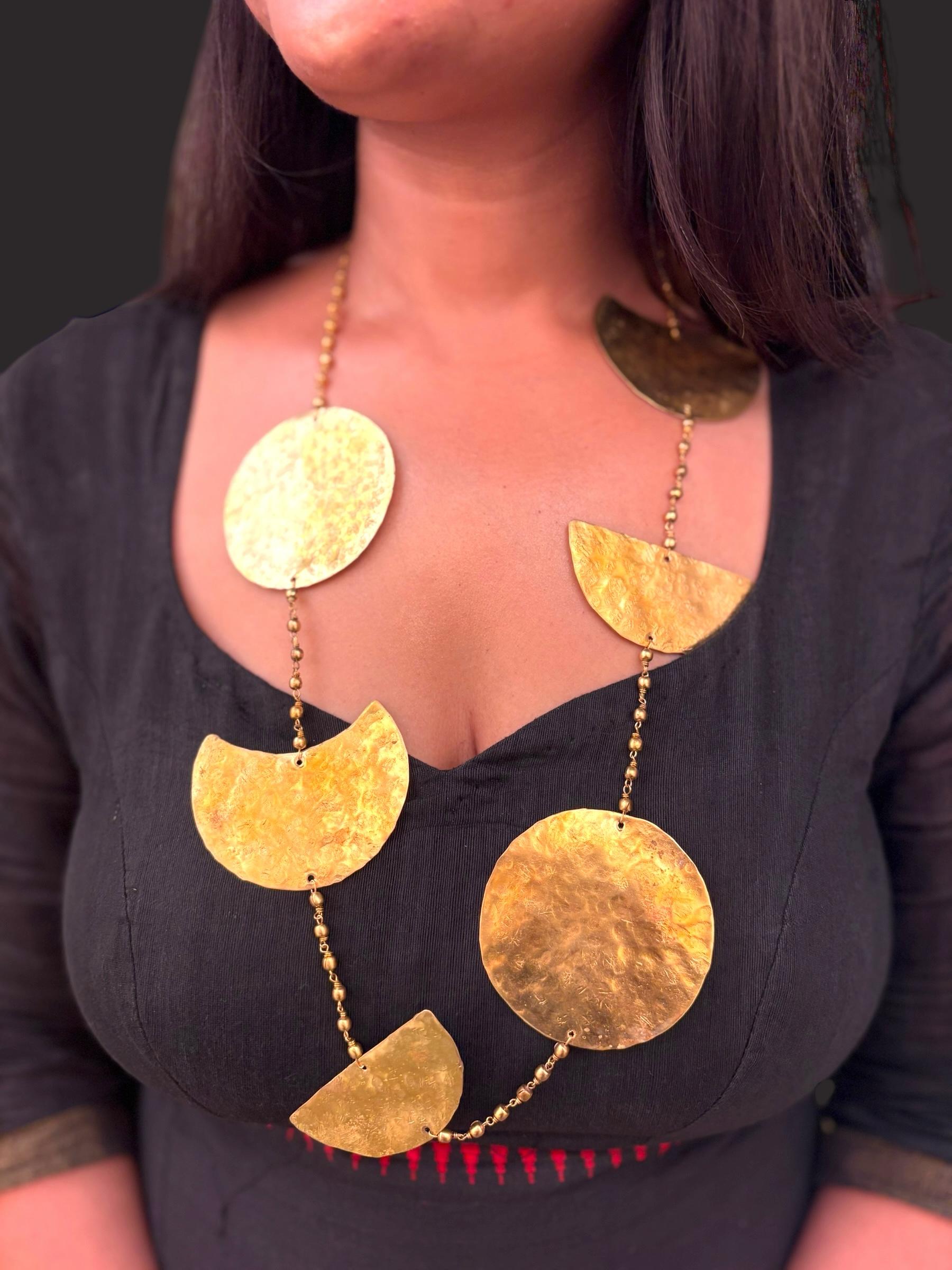 phases-of-the-moon-brass-statement-necklace