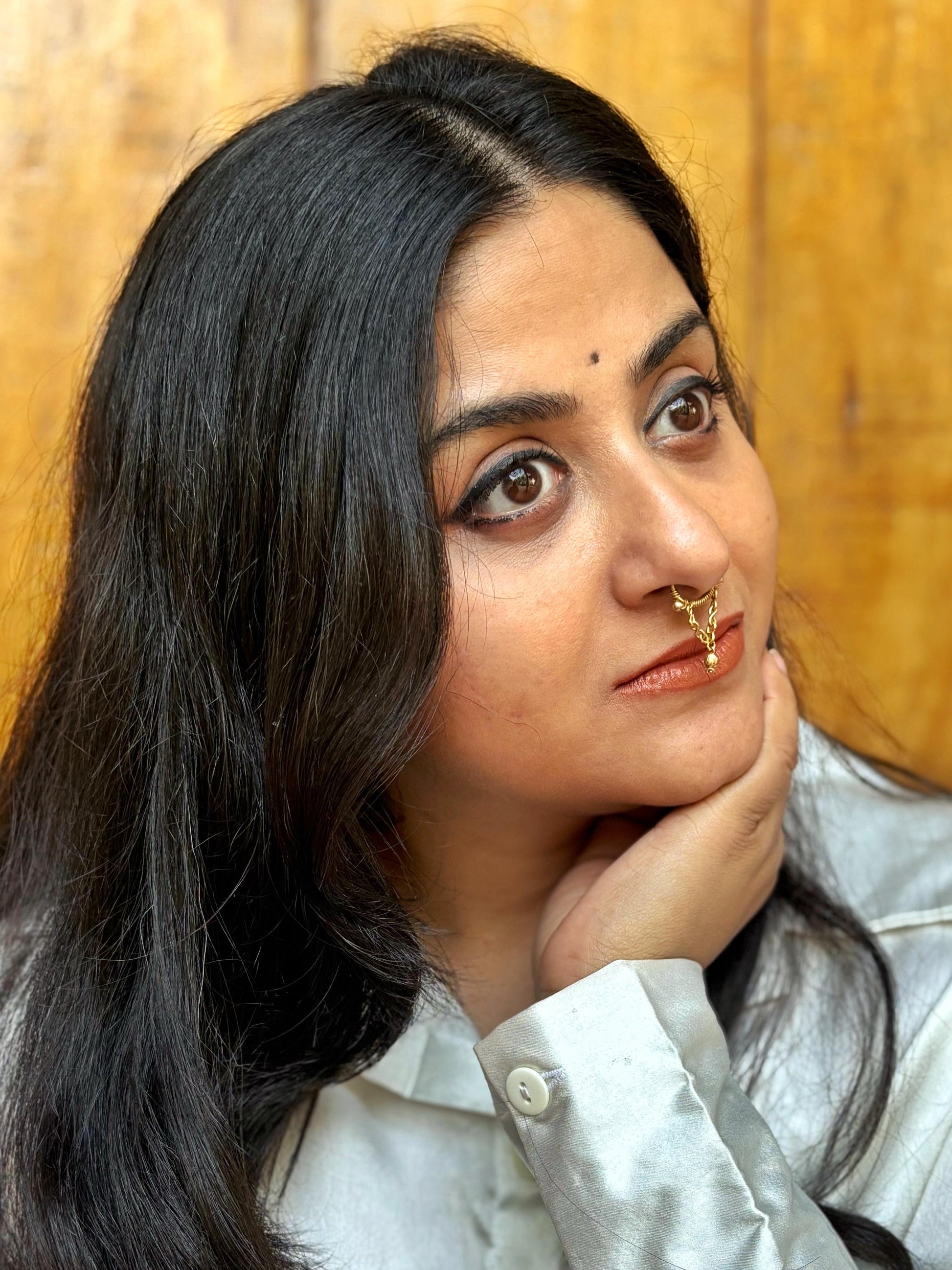 Ghungru Brass Septum Nose Ring – Quirky Kanya Brass Jewelry FREE