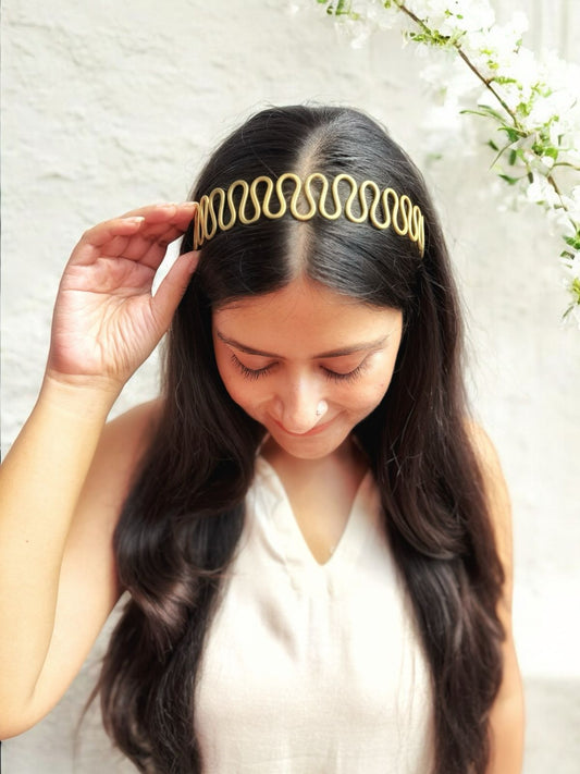 Waves Brass Hair Band Accessory