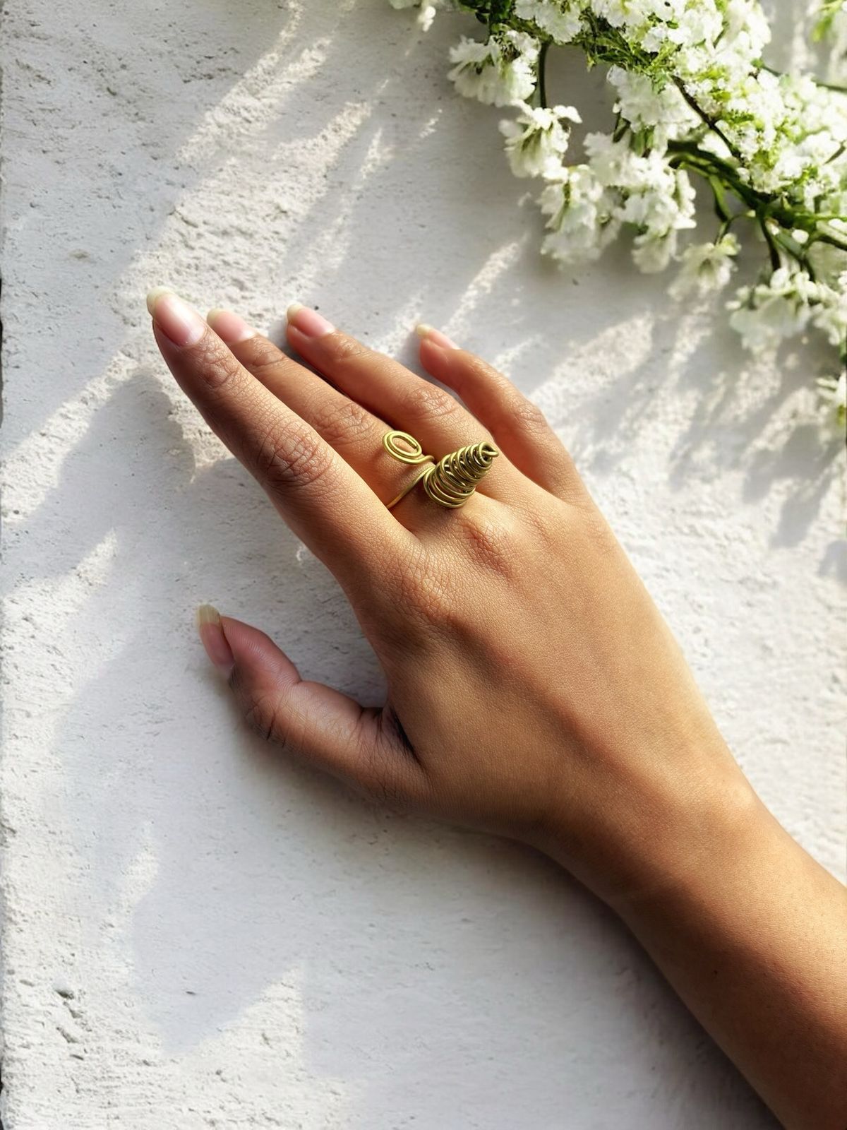 Spring Cone Brass Ring