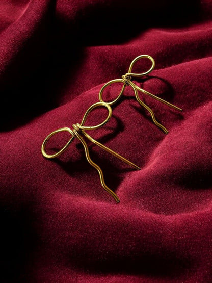 bow-brass-earrings
