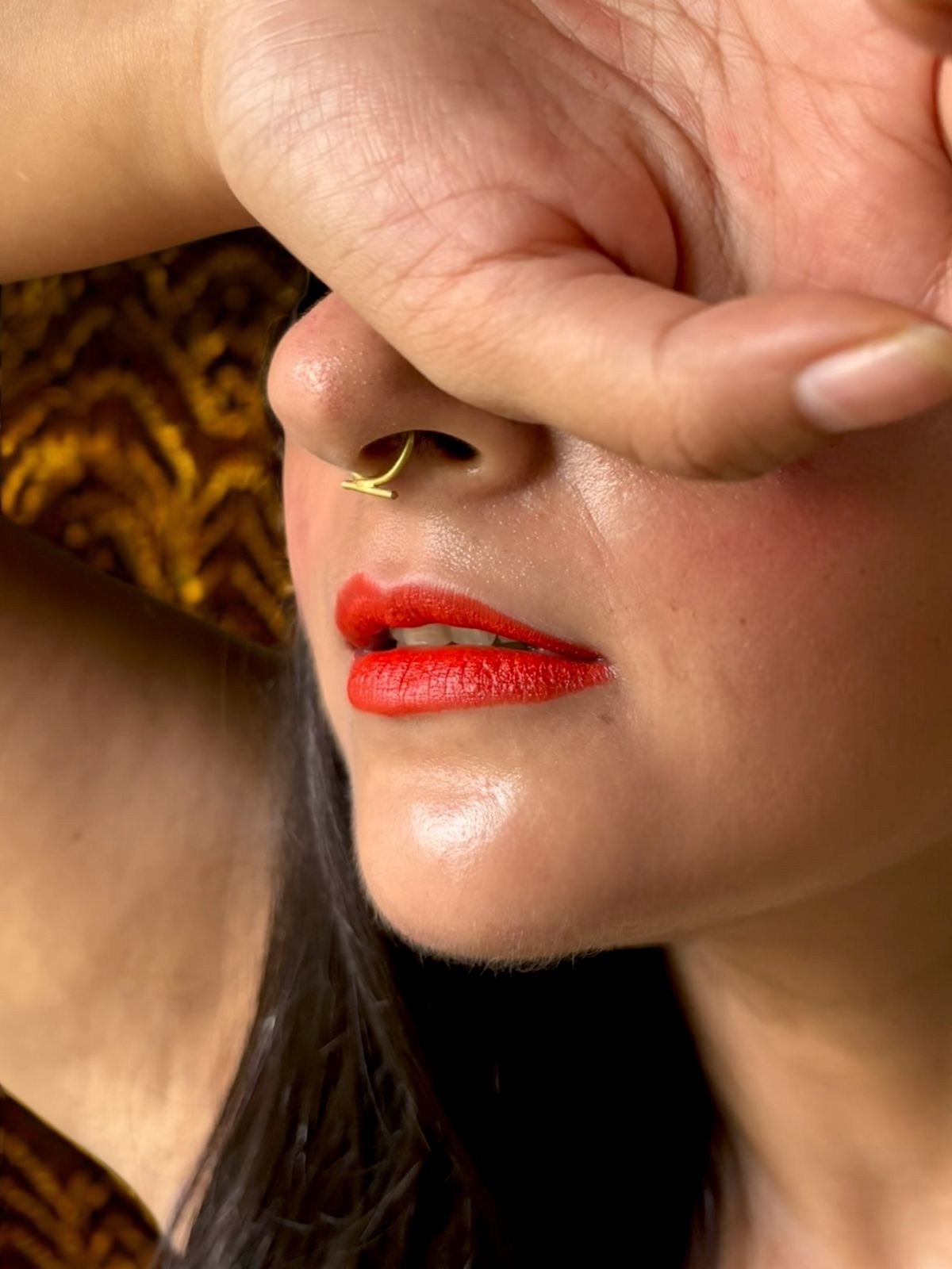 Line Brass Septum Ring