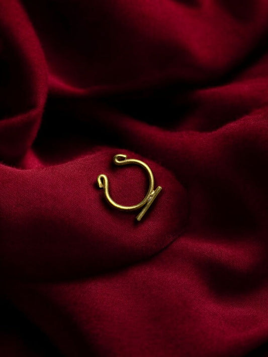 Line Brass Septum Ring