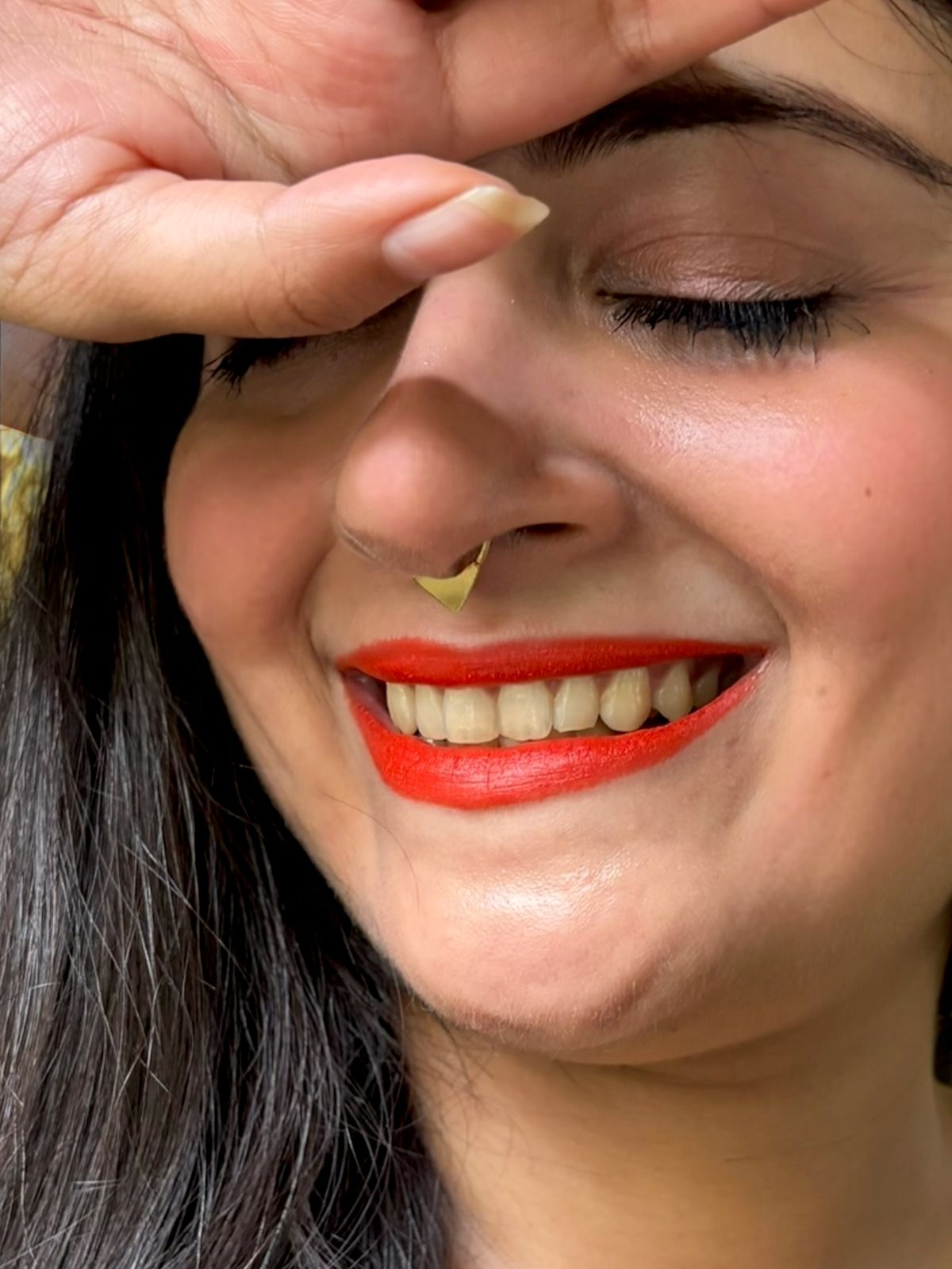 Triangle Brass Septum Nose Ring