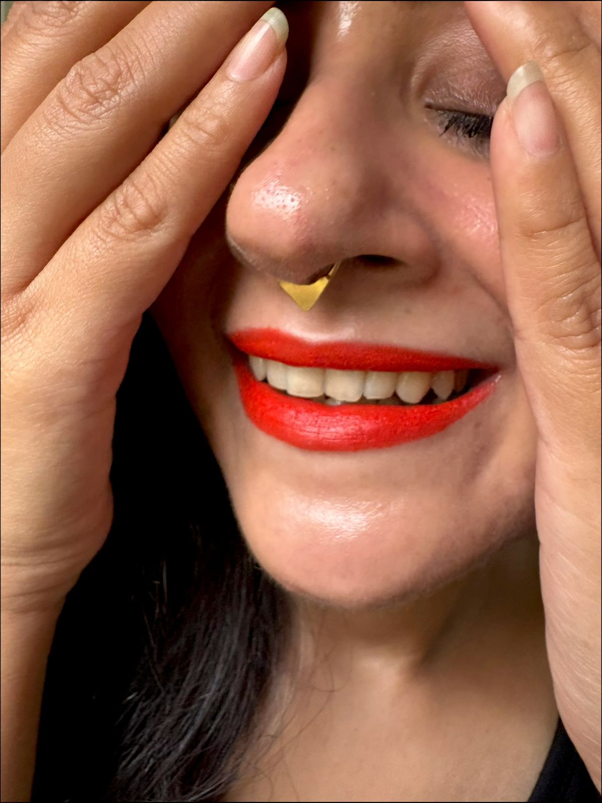 Triangle Brass Septum Nose Ring