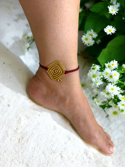 Thread Brass Anklet