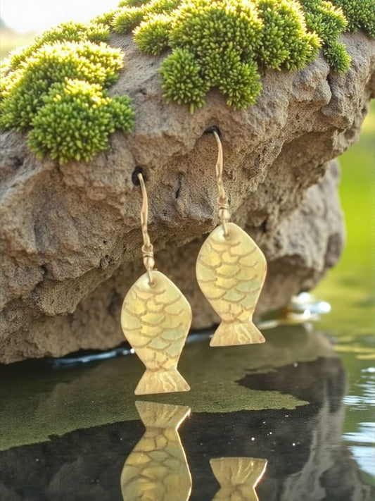 Meenakshi Brass Dangler Earrings