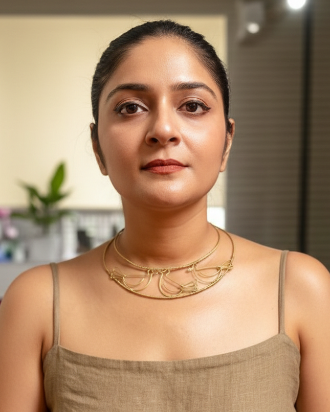 Mocking Birds Brass Hasli Necklace