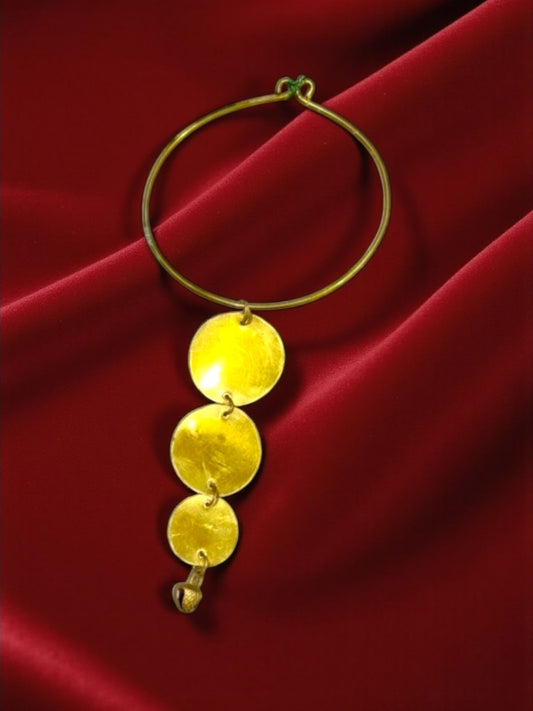Tri-Circle Hasli Brass Necklace