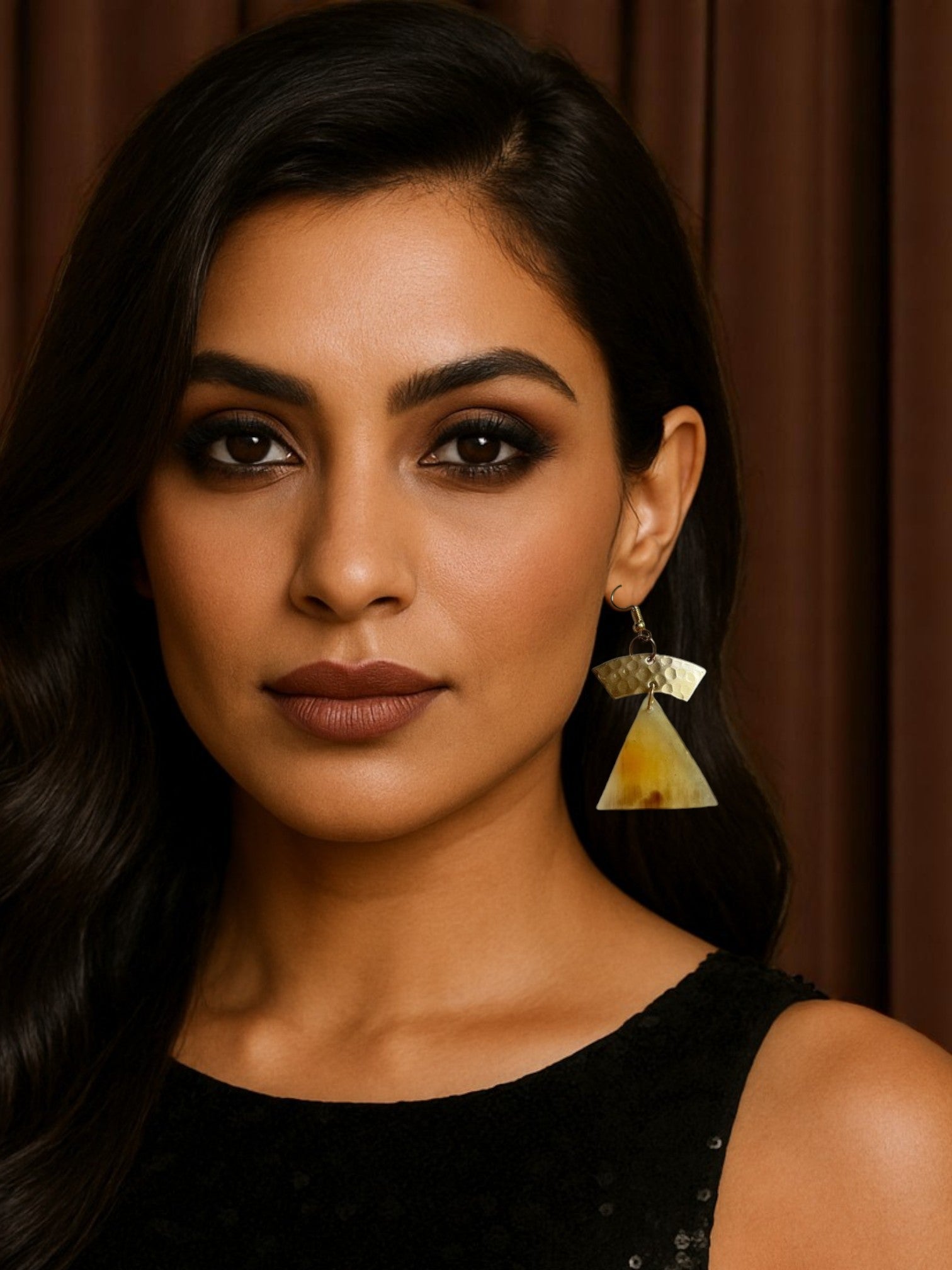 white-pyramid-brass-earrings