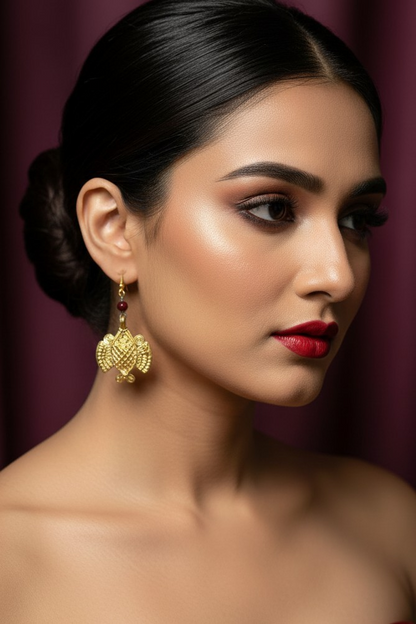 Dokra Fish Brass Dangler Earrings