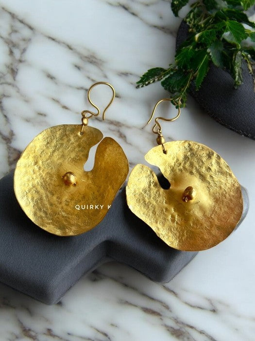 lotus-leaf-brass-earrings