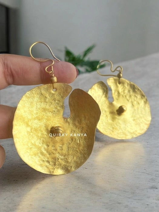 lotus-leaf-brass-earrings