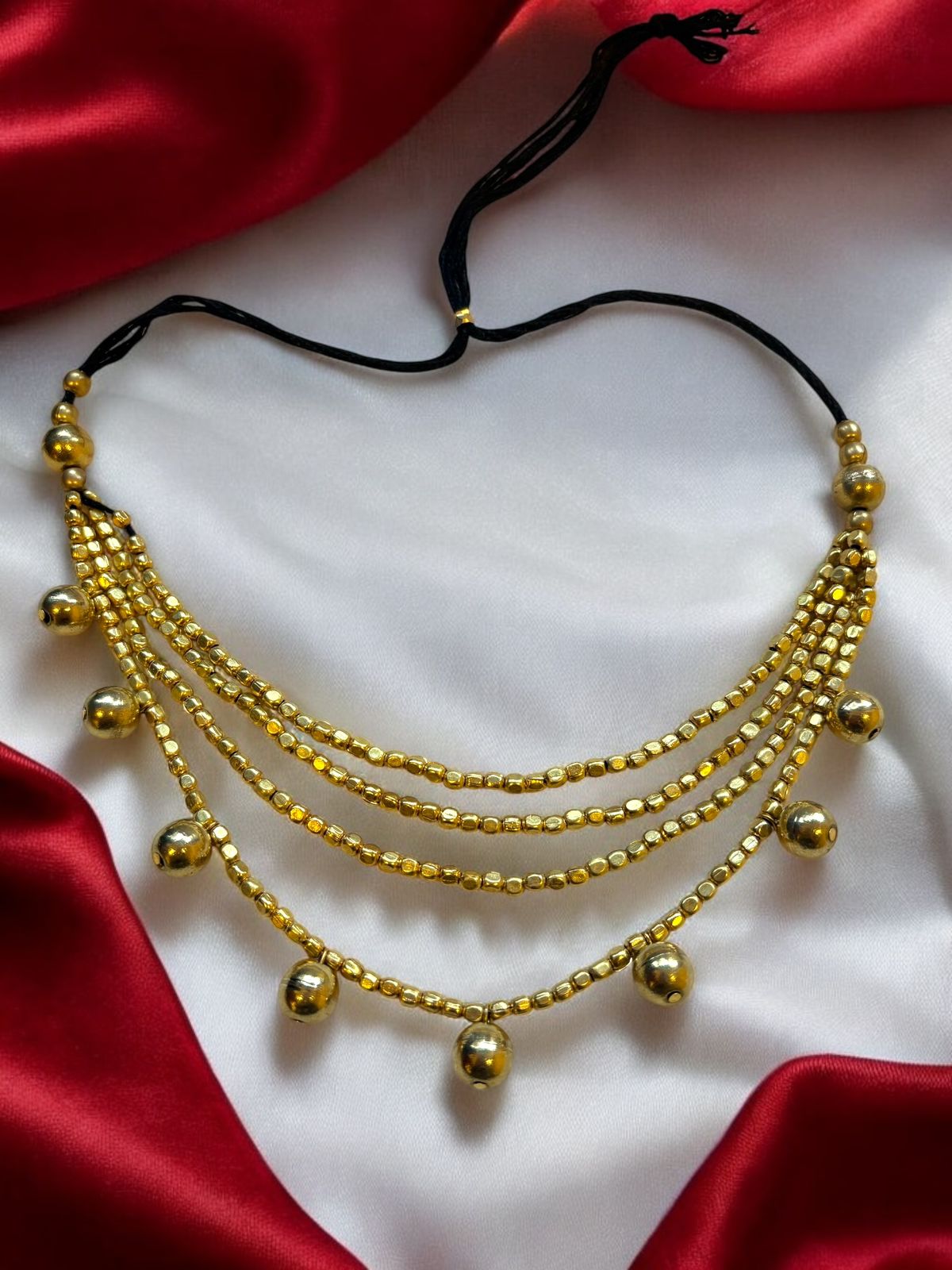 maharani-beaded-chain-layered-brass-necklace