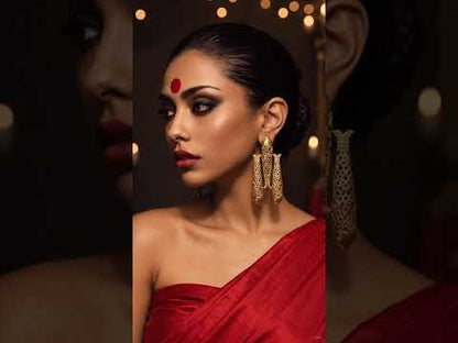 Meenmohini Premium Sculptural Brass Dangler Earrings
