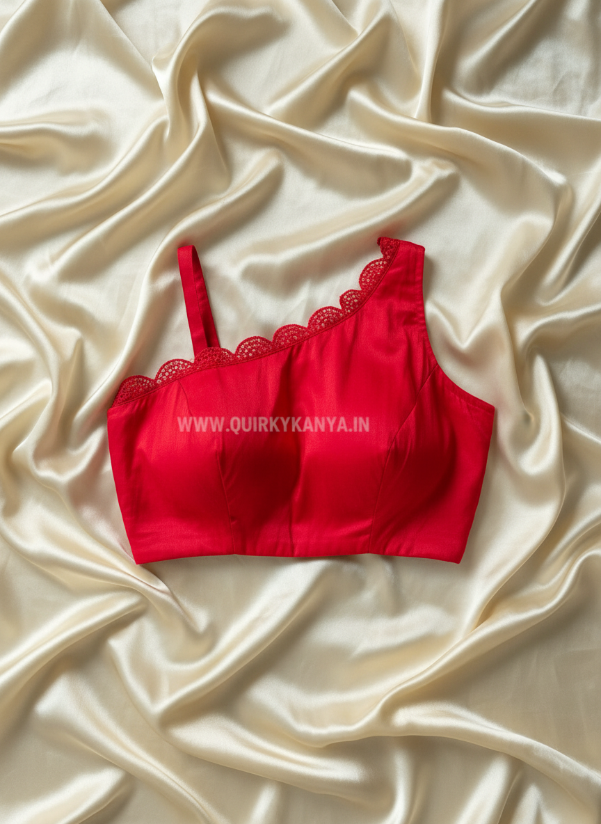 Red She Said Assymetric Sleeves Blouse - Red