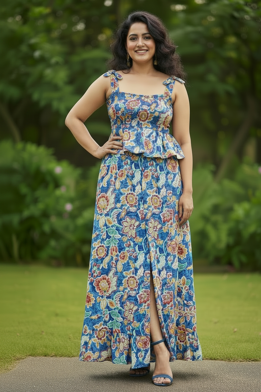 Sara Printed Cotton Coord Set