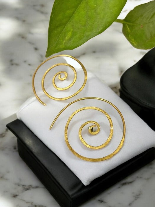 spiral-hoop-brass-earrings