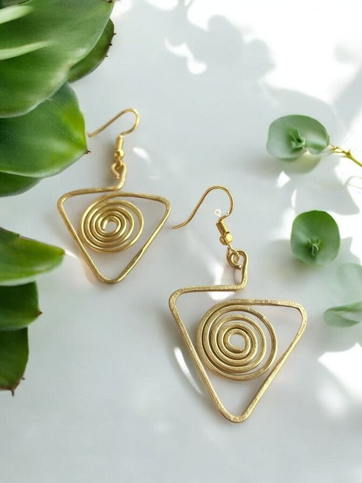 spiral-in-triangle-brass-dangler-earrings