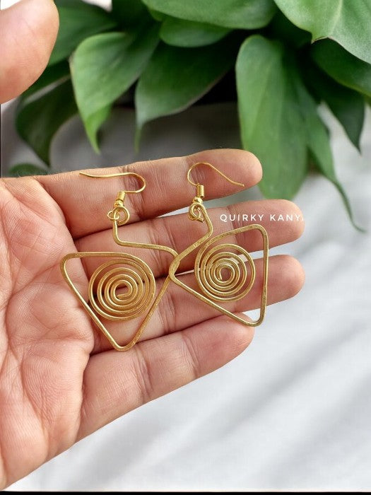 spiral-in-triangle-brass-dangler-earrings