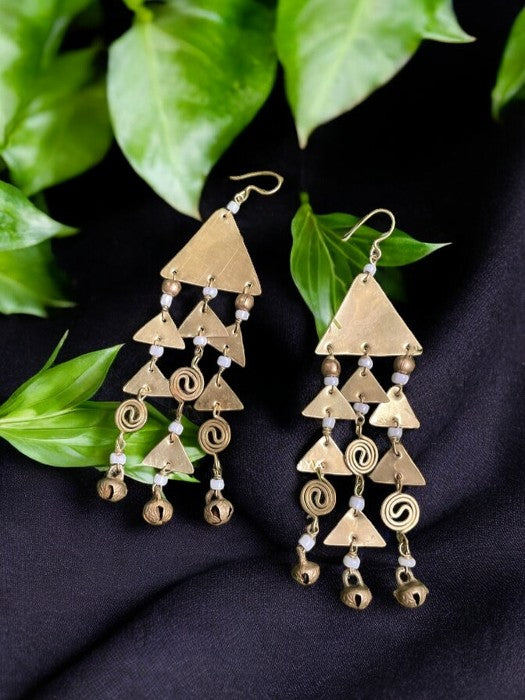 triangle-chandelier-brass-earrings