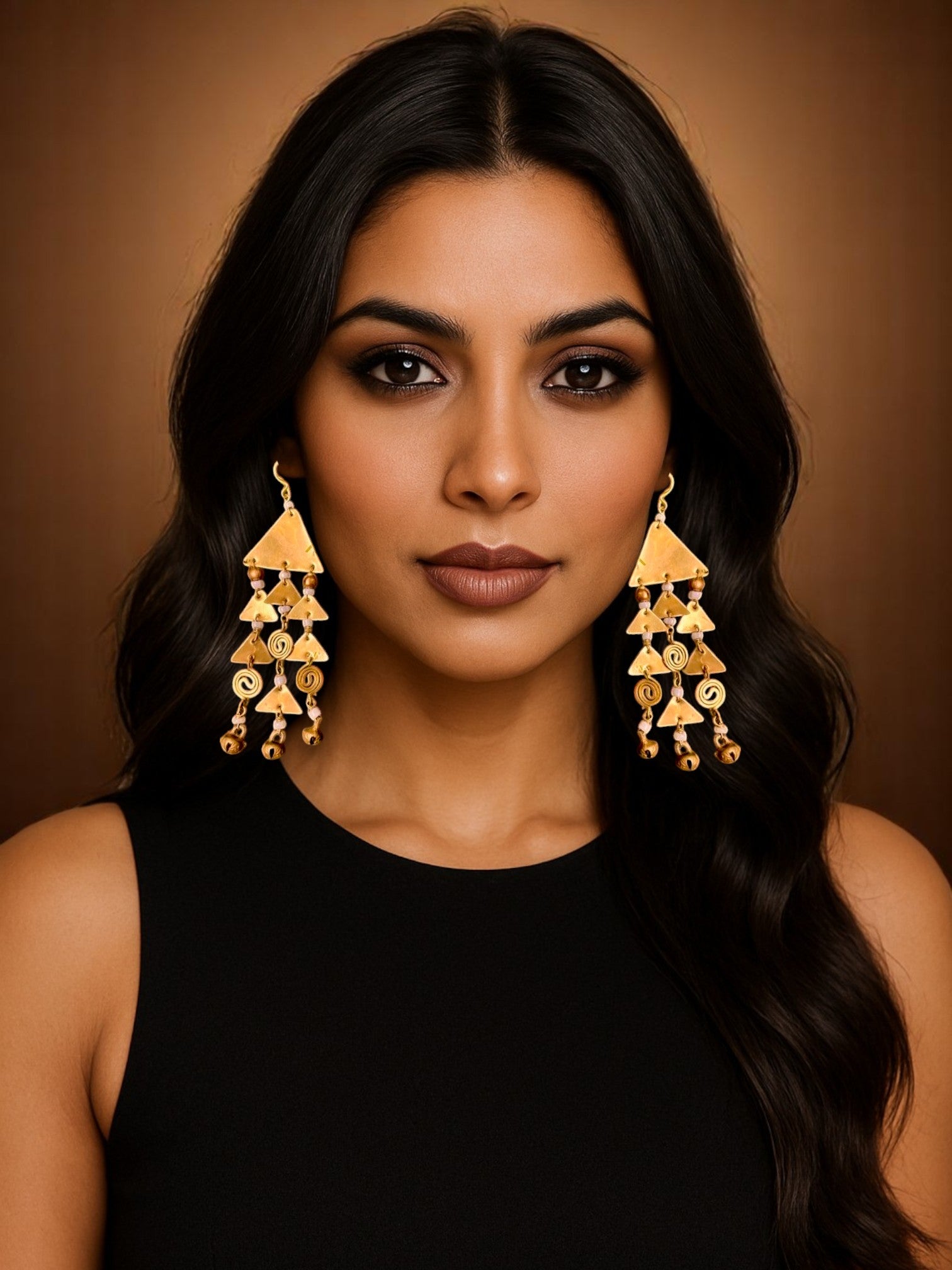 triangle-chandelier-brass-earrings