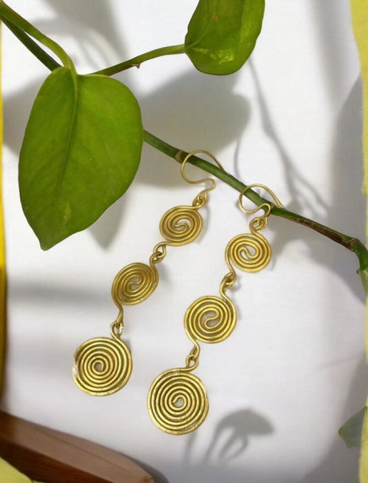 triple-spiral-brass-earrings