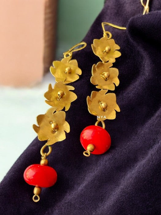 triple-shiuli-red-stone-brass-earrings