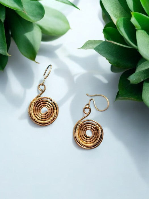 tiny-wired-spiral-brass-earrings